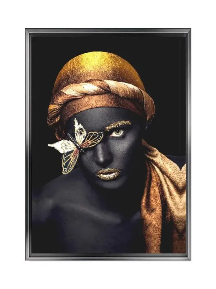 African Woman Print on Canvas , Floating Frame Option, Modern Wall Art, Extra Large Canvas Wall Art