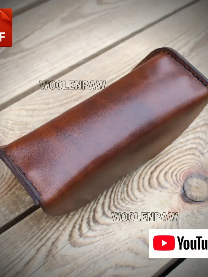 Sunglasses case - tutorial - leather pattern. OHT8