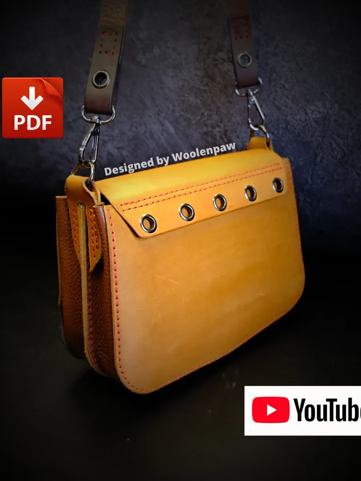 Leather pattern to make a leather bag - Oxi. BG27