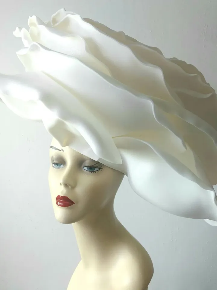 Huge rose statement hat 3 pcs Wedding headdress20" Kentucky Derby Cocktail Occasion headpiece Women Fashion 2024