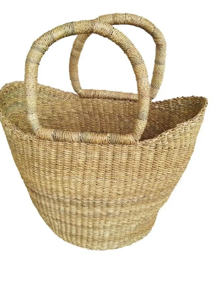 Baby Girl Gift Basket, Baby Boy Gift Basket, Bolga Woven Basket, Birthday Gift Basket, Fruit Basket, Picnic Basket, Harvest Basket