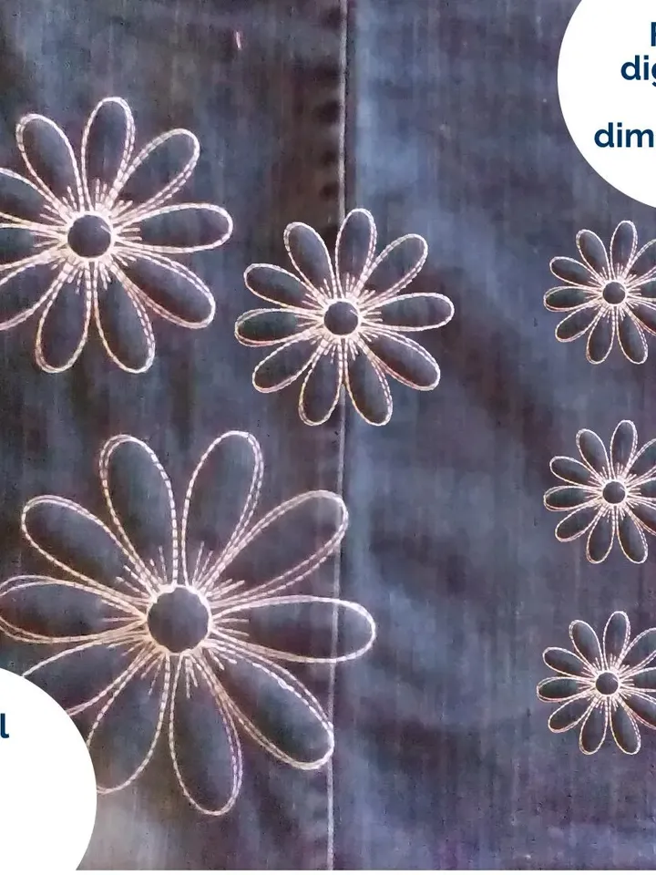 Fiori Redwork - 4 dimensioni - Download  Digitale