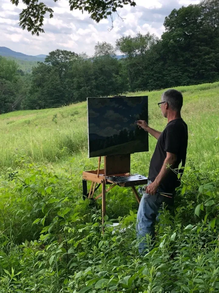 Large Original Landscape Painting - Hills and Sky/Berkshires- 20x30 Oil on Linen, Impressionist Plein Air Fine Art, Signed Original