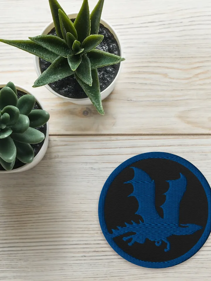 3&quot; Blue Dragon Embroidered Patch | Dungeons and Dragons Jacket Patch, Embroidered Clothing Patch, Sew on and Iron Applique