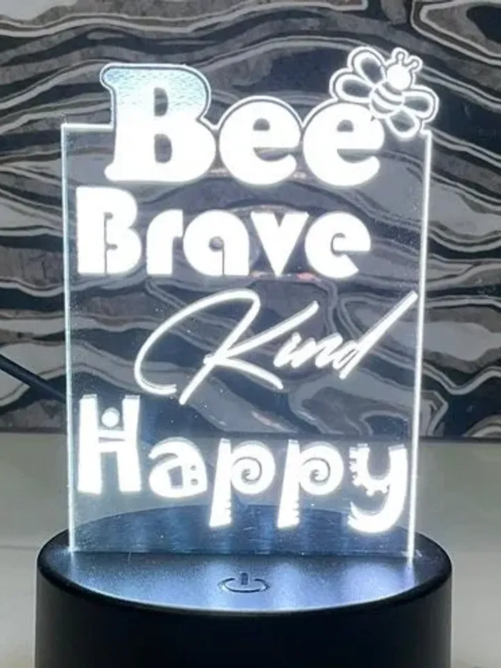 Bee Brave, Kind & Happy Home Decor Sign