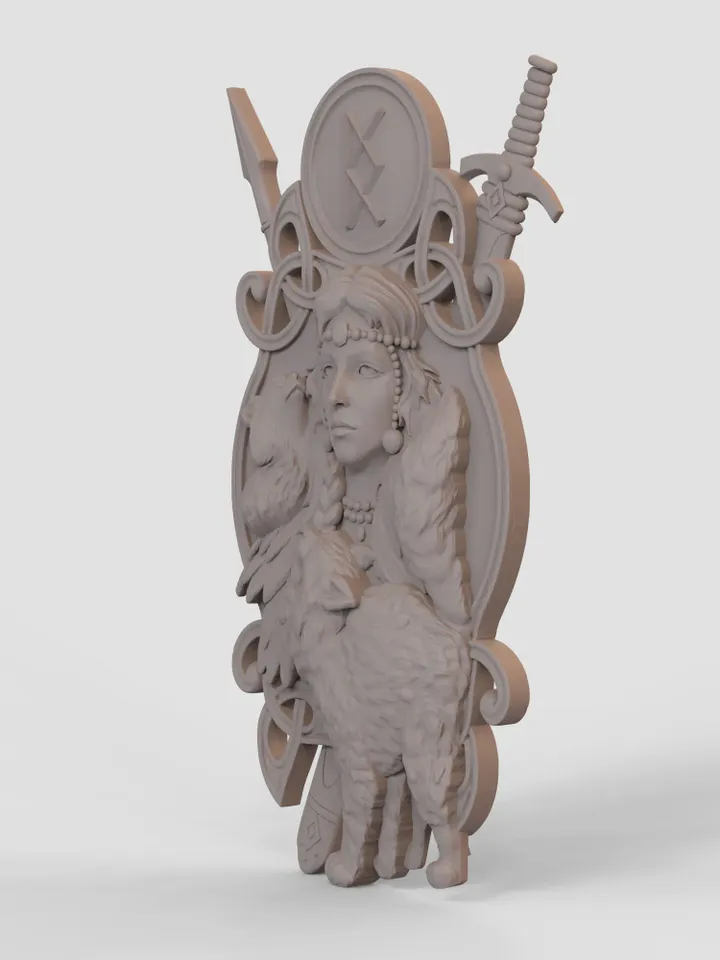 3D Model STL CNC Router file 3dprintable Freya panel