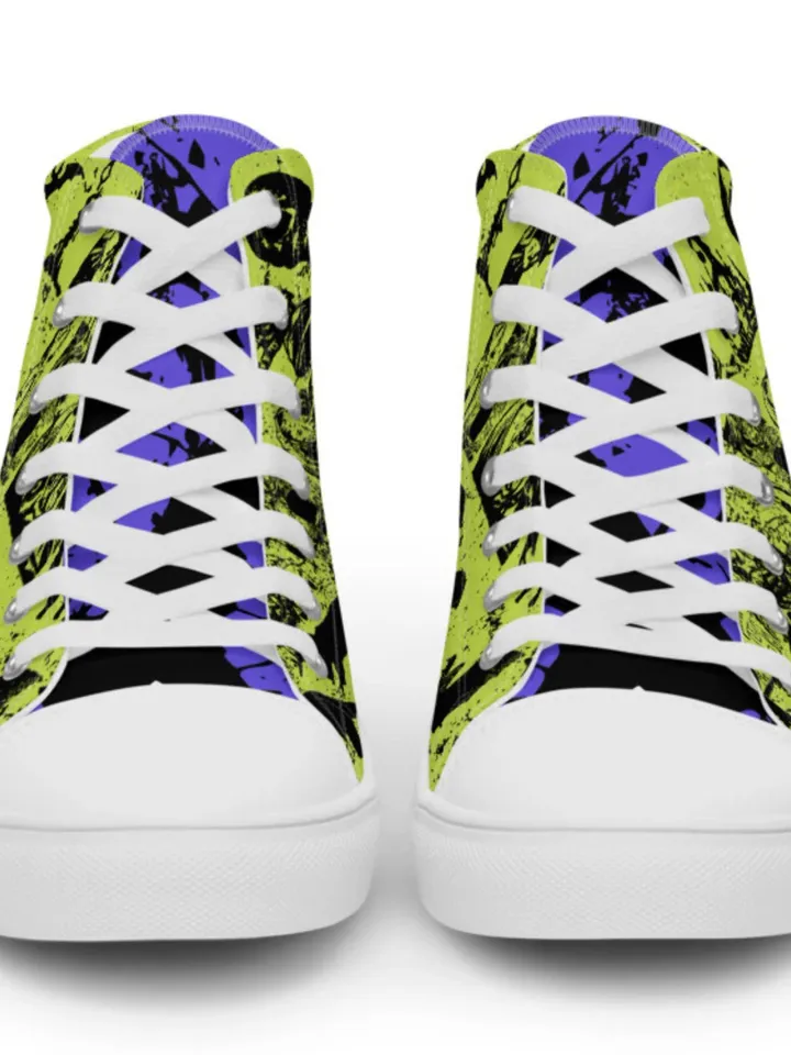 Men's Horror Film High Top Canvas Shoes | Thriller Sneakers, Old Horror Movies, Slasher Films and Classic Monsters Canvas Basketball Kicks