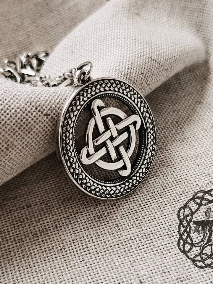 Celtic Knot Pendant, Four Quarters Pendant, Sterling Silver Celtic Necklace, Celtic Four Seasons Knot, Four Elements Pendant, Celtic Jewelry