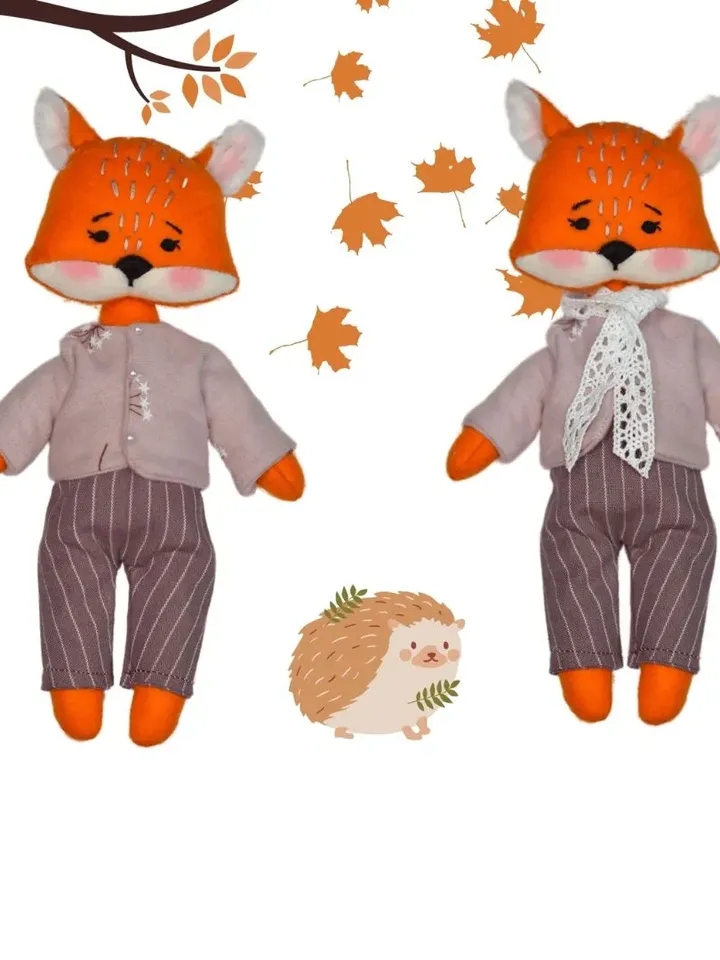 Patterns of a Fox Doll and a set of clothes for her. Bundle offer / Easy to follow photo instructions