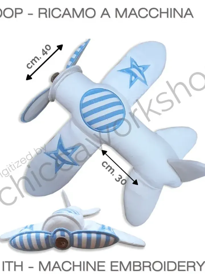 ITH  Aeroplano - Ricamo a macchina con tutorial