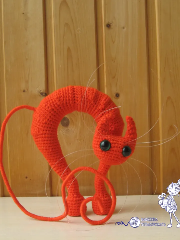 TUTORIAL Red Cat With Long Tail crochet patterns*