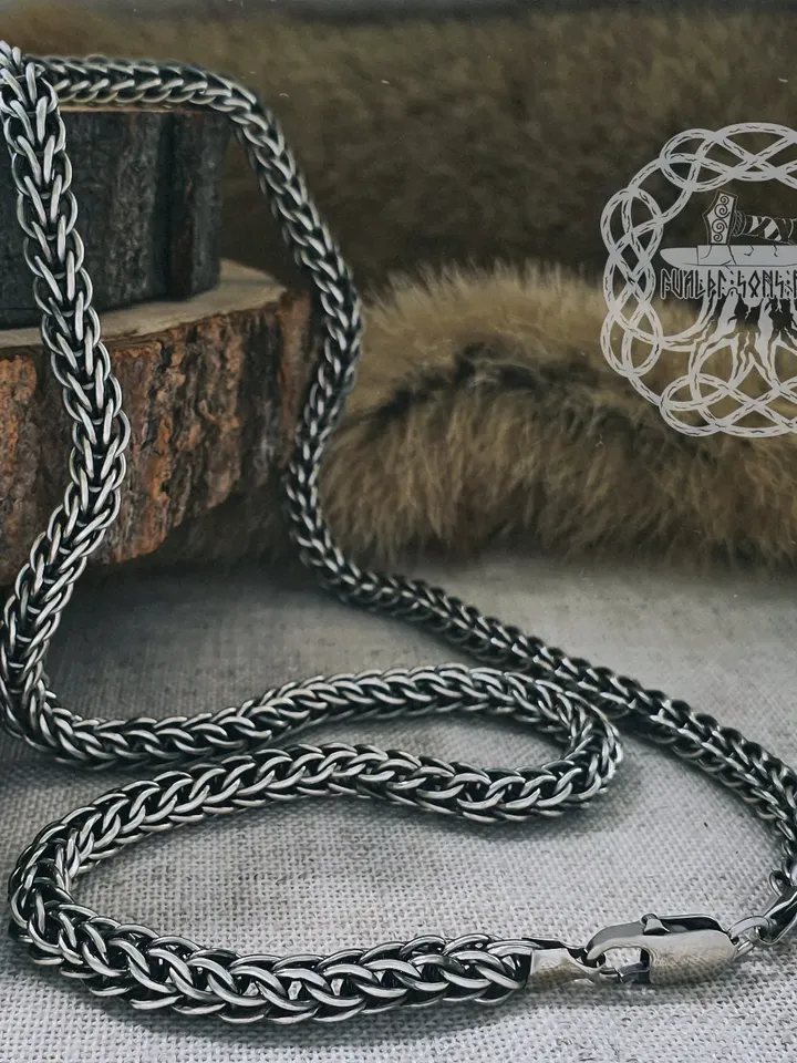 Viking Chain Sterling Silver Dragon Chain Men Chain Handmade Chain Celtic Chain Viking Jewellery