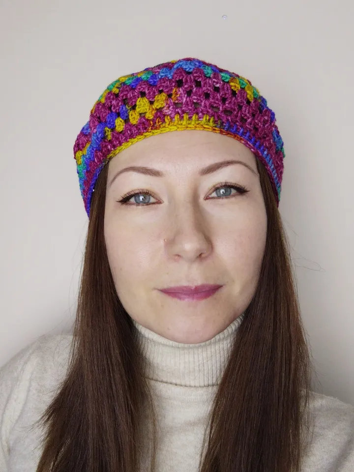 Colorful beret for women French beret crochet Spring beret multicolor