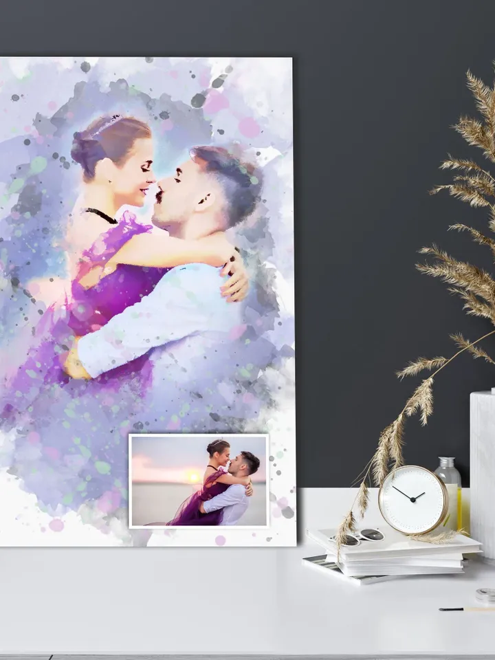 Custom Portrait From Picture, Watercolor Portrait Art, Portrait From Photo, Gift From Kids, Gift From Family, Christmas Gift From Wife
