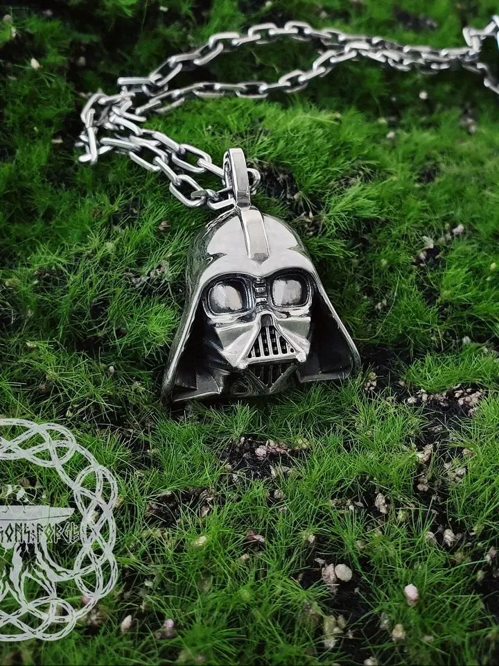 Darth Vader Pendant, Star Wars Pendant, Star Wars Jewelry, Sterling Silver Darth Vader Necklace