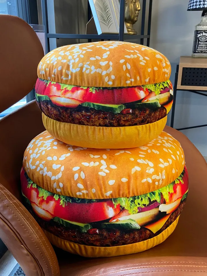 Burger Pillow / Burger / Hamburger / food Cushion / Cheeseburger pillow / Food Pillow / Food gift / Sandwich
