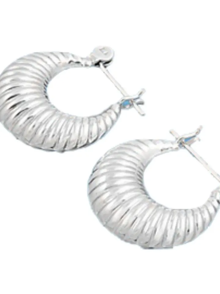 Hoop Earrings solid 925 Sterling Silver hoop Loop earrings, Claddagh Hoop Earrings, Hoop earrings for women