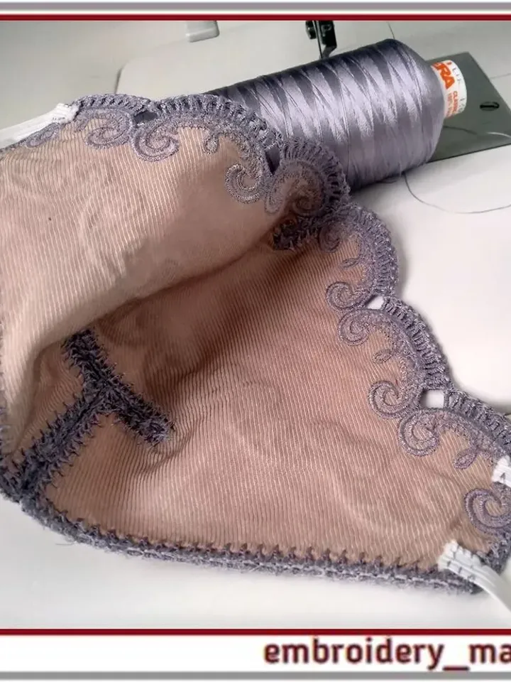 In the hoop design Face mask with FSL lace elements 1 hoop