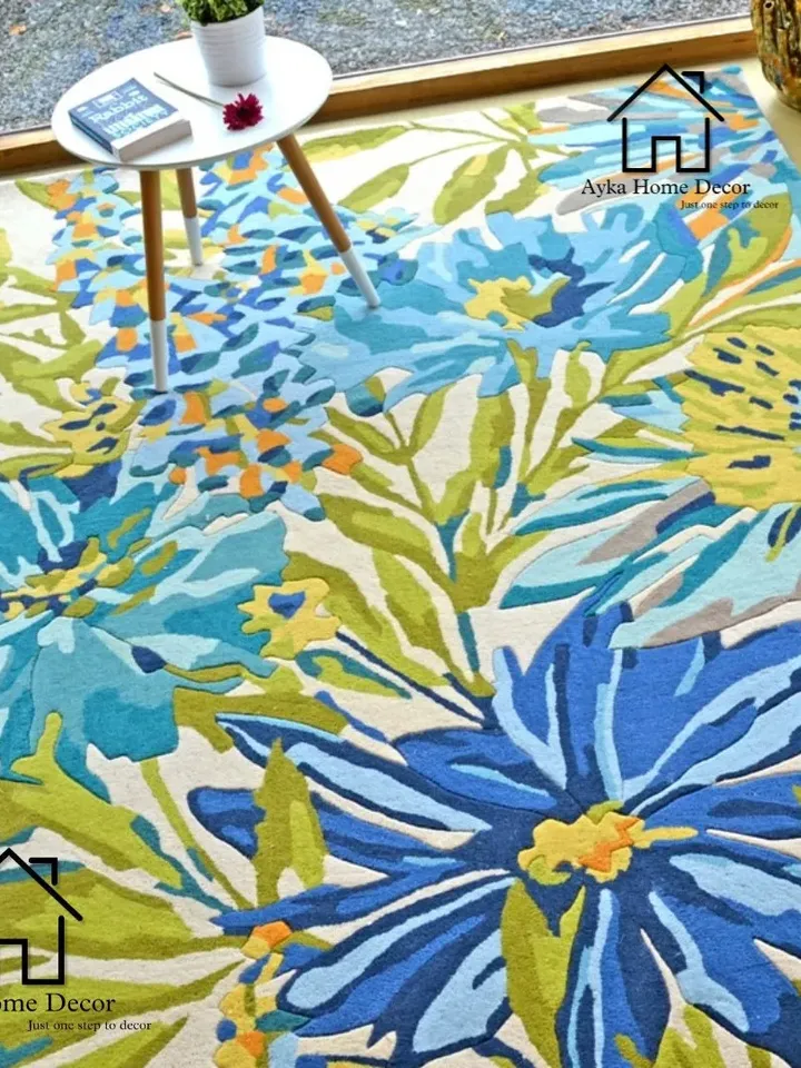 Ayka HandMade Tufted 100% Fine wool Trending carpets and rugs for Living Room and for kids room / Hall Rugs / Office Rug / Christmas Gift