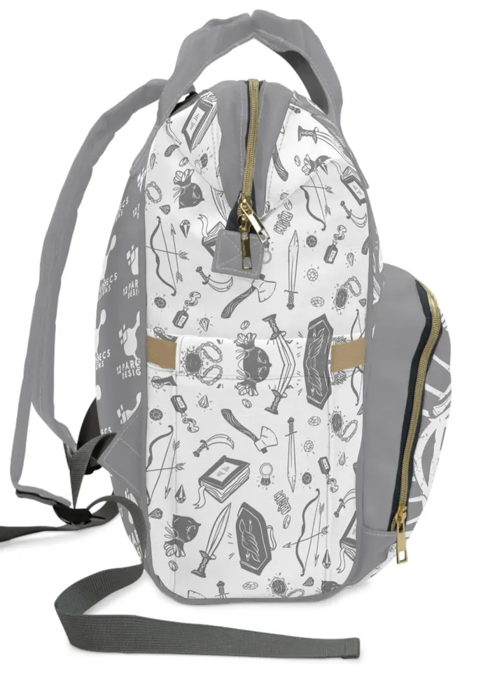 Bard DnD Class TTRPG Backpack | Tabletop Roleplaying Game Bag, LARP Backpack, Wargaming Organizer, DnD Dice Set, RPG Class Gift
