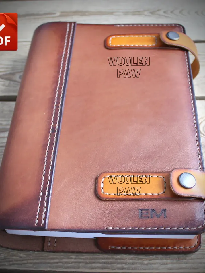 Book cover - leather pattern - three sizes included !!!