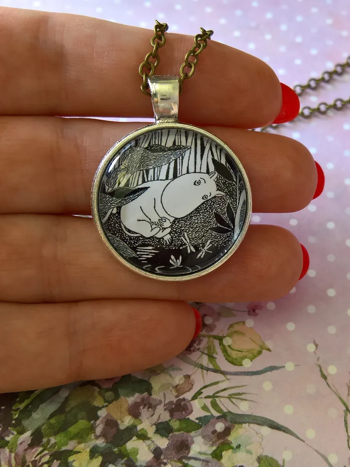 Moomin near the Lake pendant Moomin necklace