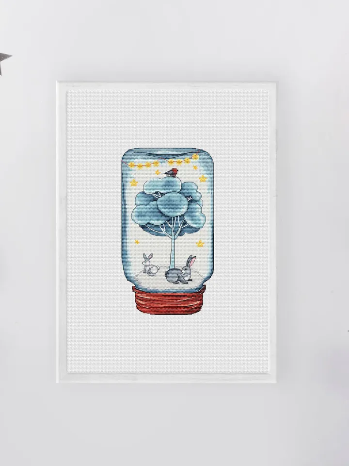 Winter Cross Stitch Pattern PDF, Winter animals cross stitch, Christmas in forest Chart Instant Download