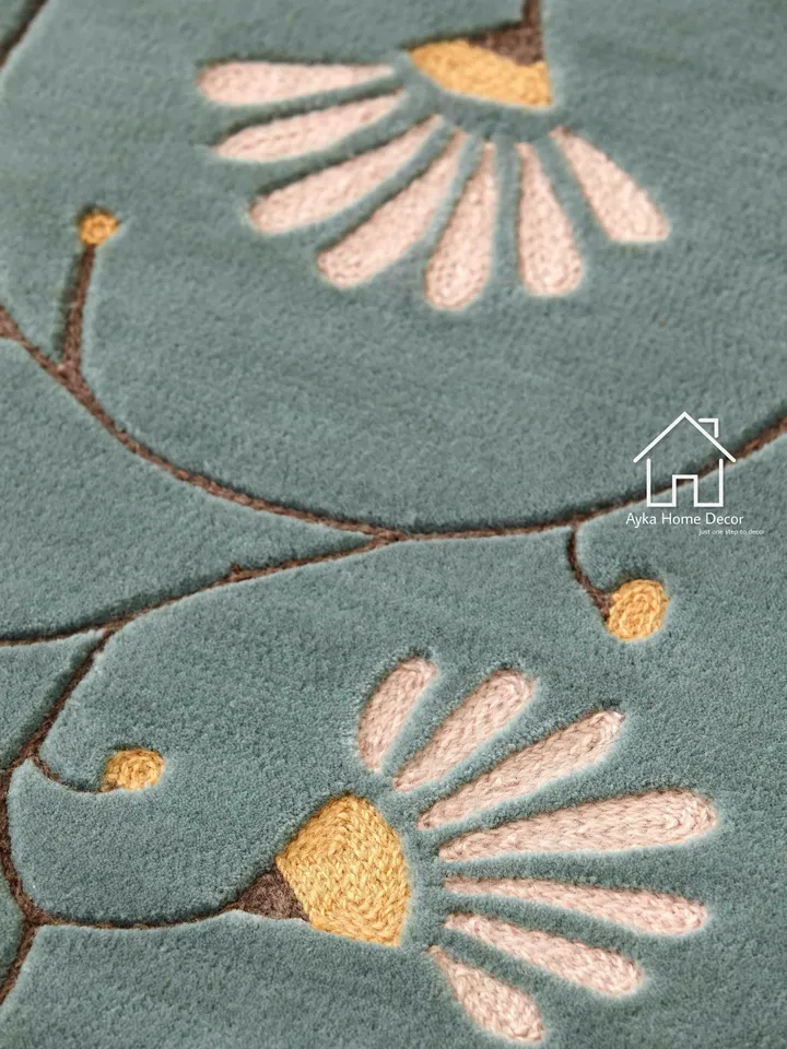 Peko Woolen Area Rug For Hall Kitchen Living Room Bed Room Dining Room Kids Room Carpet / Handmade Rugs /100% Wool / Hall Rug / Christmas