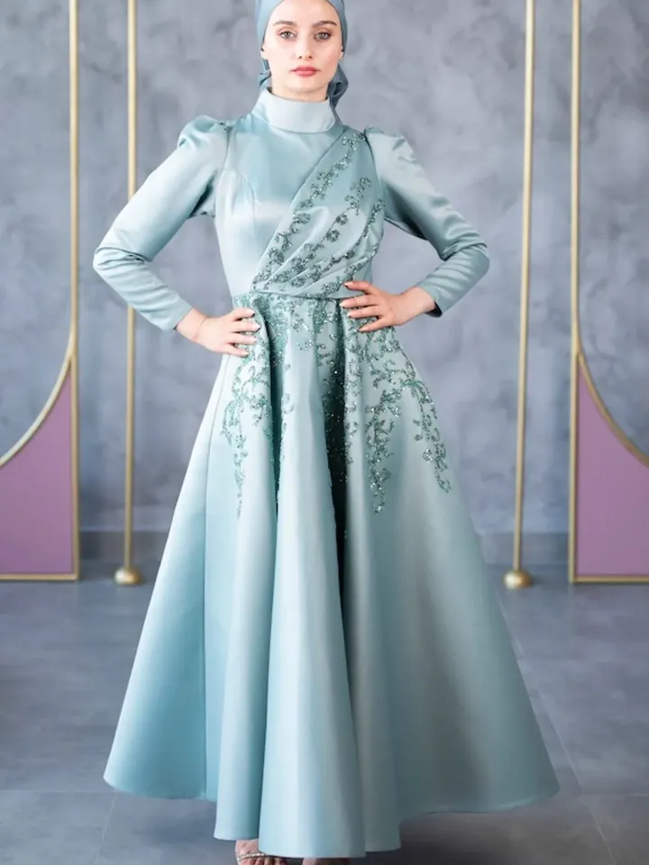 AHUNARE HIJAB - Wedding Dress, Muslim Evening Gown, Nikah, Islamic Wedding, Engagement, Bridesmaid, , Hijab, Ramadan Eid, Prom Dresses
