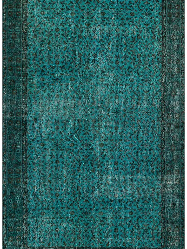 Bohemian Bliss: Hand-Woven Blue Turkish Rug for Your Living Room