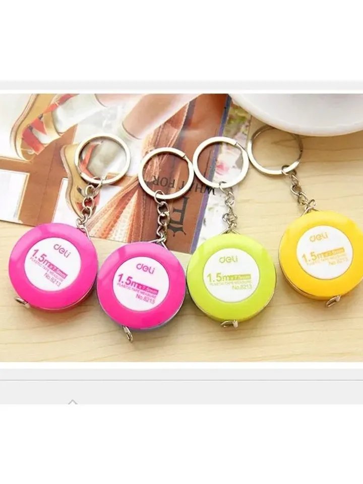 Deli 1pcs Mini Tape Measure 150cm/60 Inch Portable Bust Waist Clothing Tape Measuring Height Meter Soft Ruler Children Supplies
