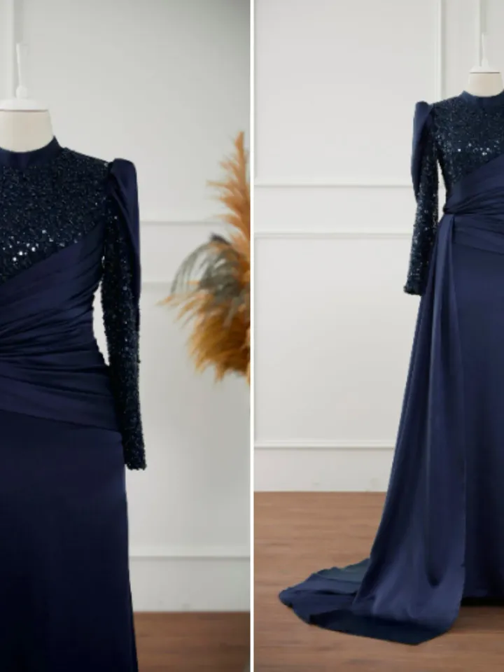 AHUNARE HIJAB - Wedding Dress, Muslim Evening Gown, Nikah, Islamic Wedding, Engagement, Bridesmaid,
