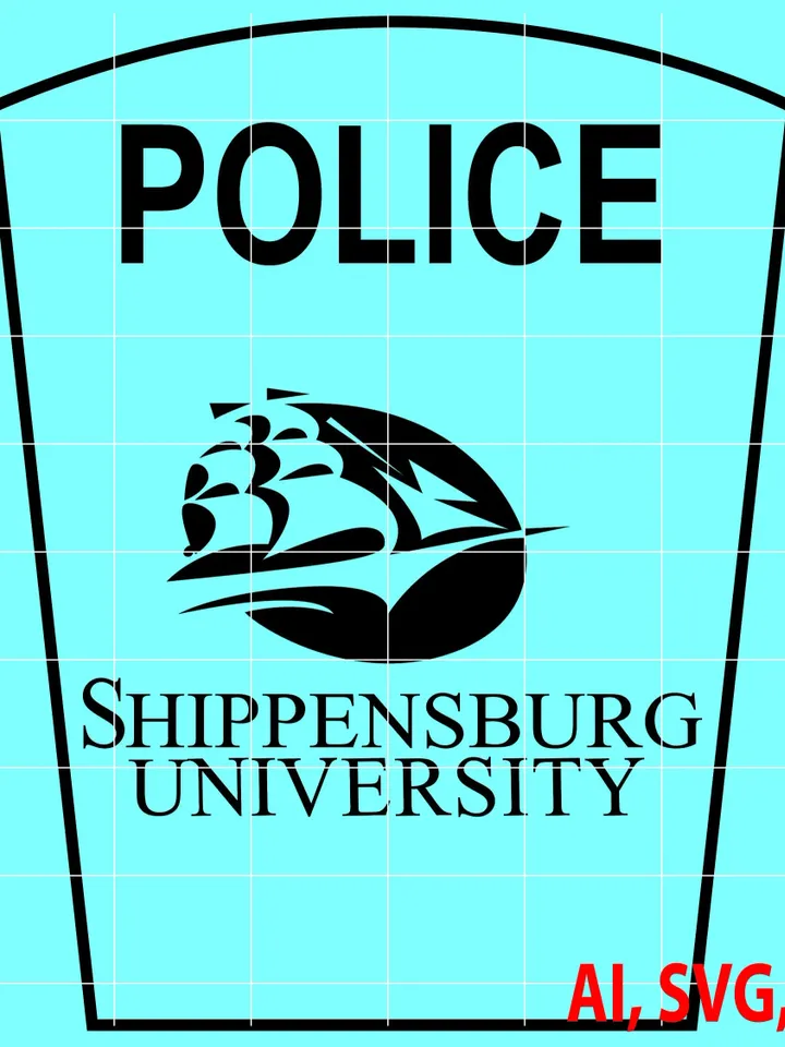 Shippensburg University Police Badge, Logo, Seal, Custom, Ai, Vector, SVG, DXF, PNG, Digital