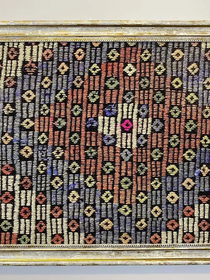Vintage wall kilim art, unique hand-woven woolen kilim on the wall, home decor , 50x70 cm