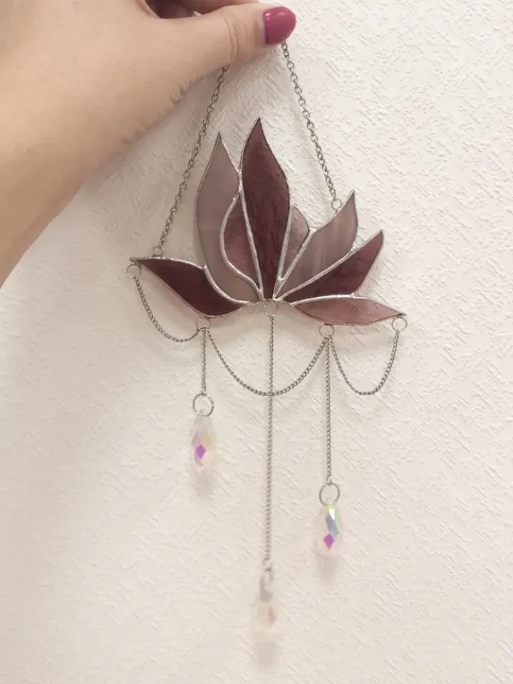 Dream stained glass suncatchers Lotus -  hanging window ornament flowers