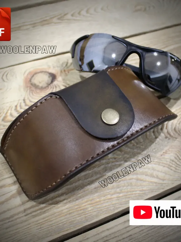 Sunglasses case - tutorial - leather pattern. OHT8