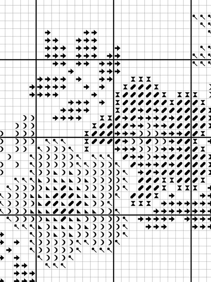 Modern cross stitch. Flower border cross stitch pattern. Wreath cross stitch pattern.