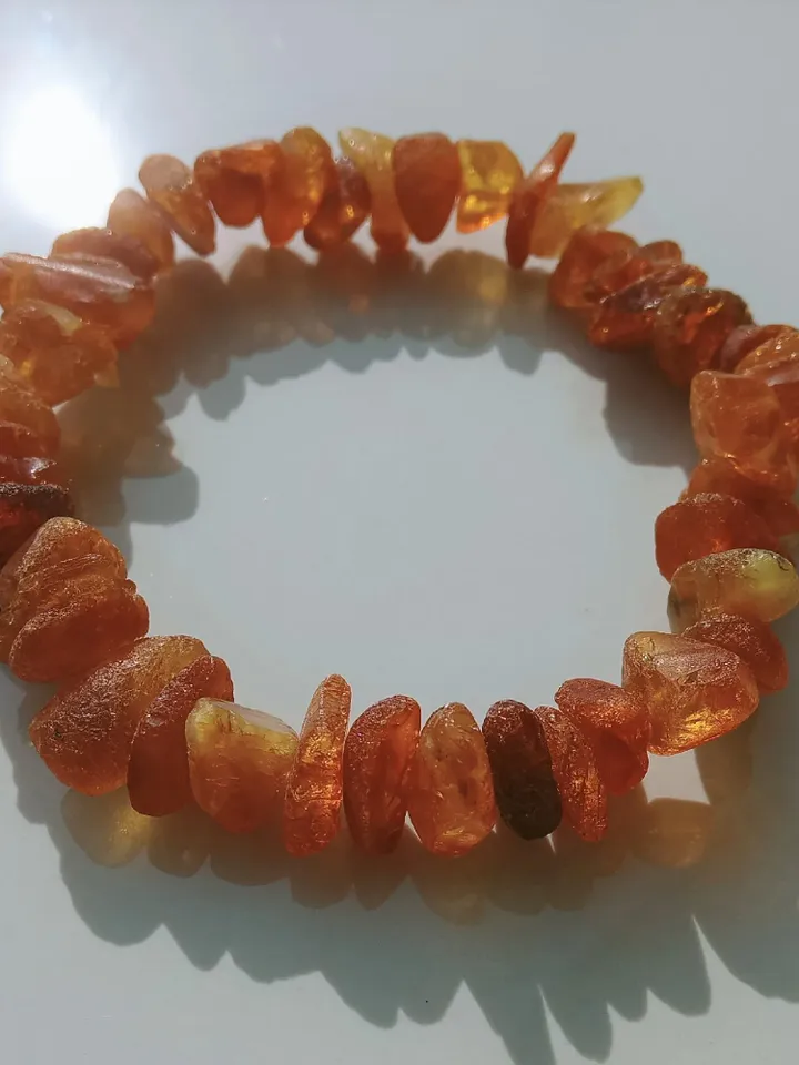 Natural Amber Bracelet Raw Amber Healing Stone Bracelet Amber jewelry Baltic amber beads bracelet small beaded bracelet