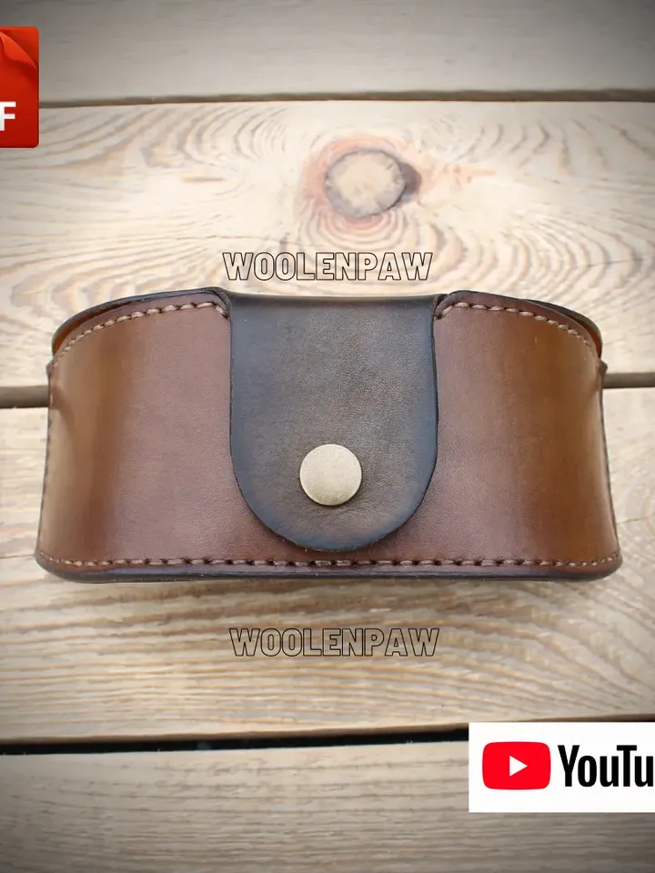 Sunglasses case - tutorial - leather pattern. OHT8