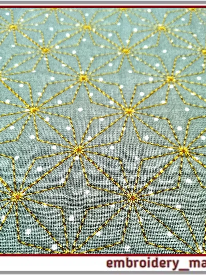 Quilt block 4 machine embroidery designs. Instant download