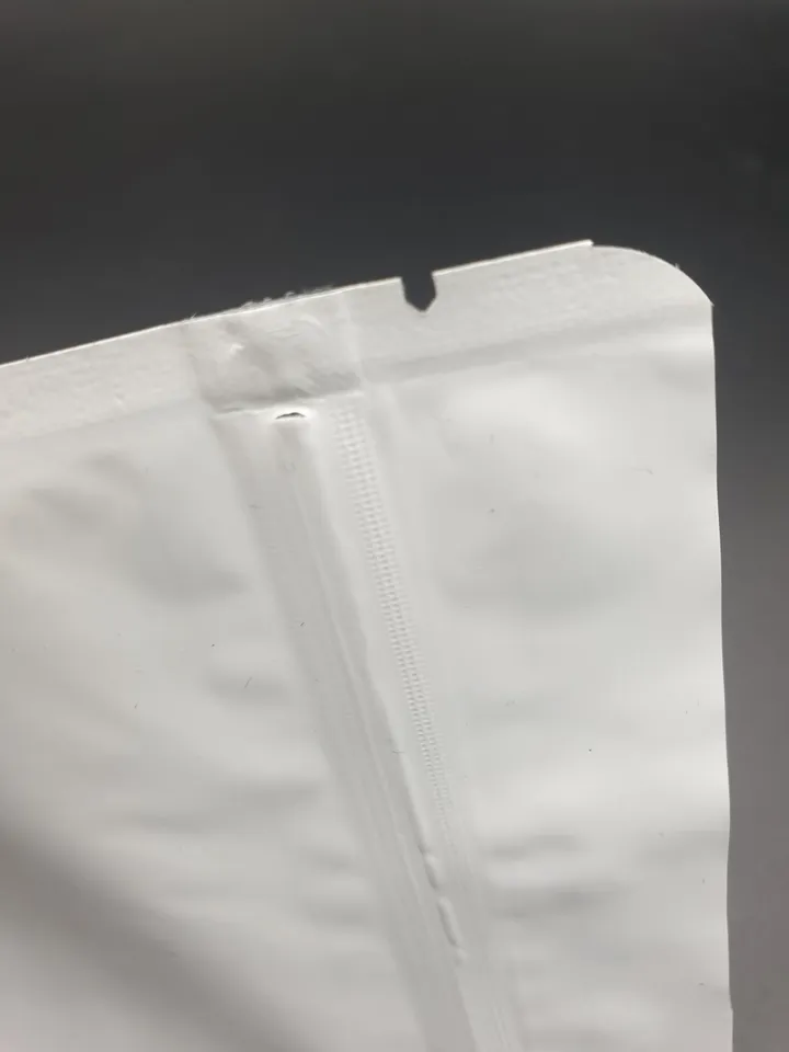 WHITE Mylar Stand Up Pouches with Valve option Resealable Zipper Bags for Coffee bean Herbal Compostable Bag Mylar Foil Tea Pouch Food Bag