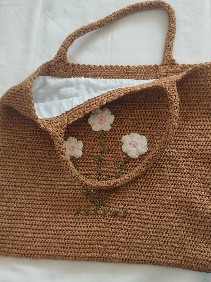 Knitting hand Bag, Crochet Bag, Granny Square Bag, Crochet Shoulder Bag, Gift For Her, Mother&#39;s Day, Vintage Style Bag