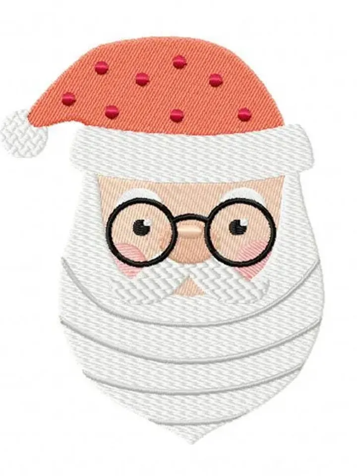 50% off,Santa Claus AppliqueDesign- Christmas Applique Embrodery Design For Children- Santa Face Machine Embroidery Design-7 Size Degital