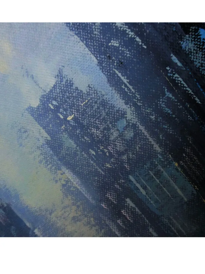Cyberpunk Painting "NIGHT LIGHTS" Original Oil Painting on Canvas, Modern City Original Art by "Walperion Paintings"