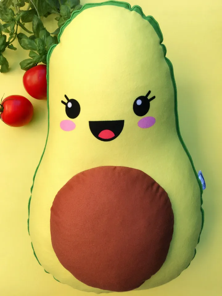 Avocado Pillow / Avocado kawaii / Kawaii Cute / avocado cute / Avocado Gift / kawaii pillow / food pillow