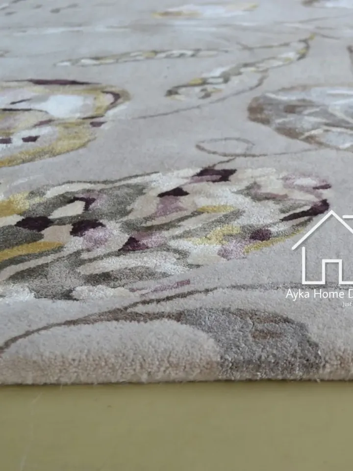 New Authentic Multi Colored Floral Rug 100% Woolen Anti Skid Area Rug Hand Tufted Carpet Wool & Silk Mixer