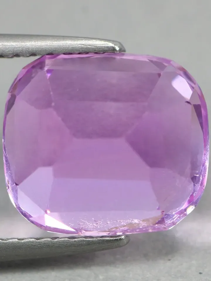 6.70 CT Impressive Deep Pink ! 100% Natural Kunzite Cushion Cut From Pakistan