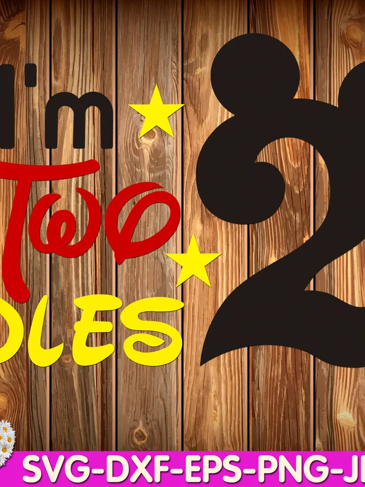 Oh Toodles, I'm TWO Mouse Birthday TWOdles 2nd Second Birthday Digital design Cricut svg dxf eps png ipg pdf cut file