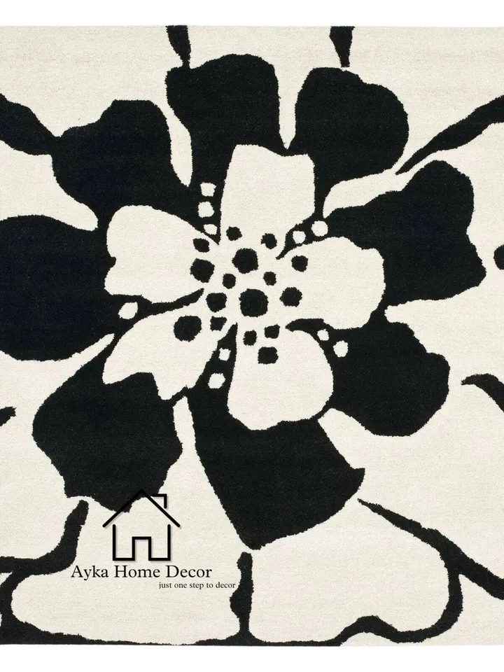 AYKA Hand tufted Abstract 100% Woolen Area Rug For Hall Kitchen Living Room Bed Room Bath Room Dining Room Kids Room Carpet/ Christmas Gift
