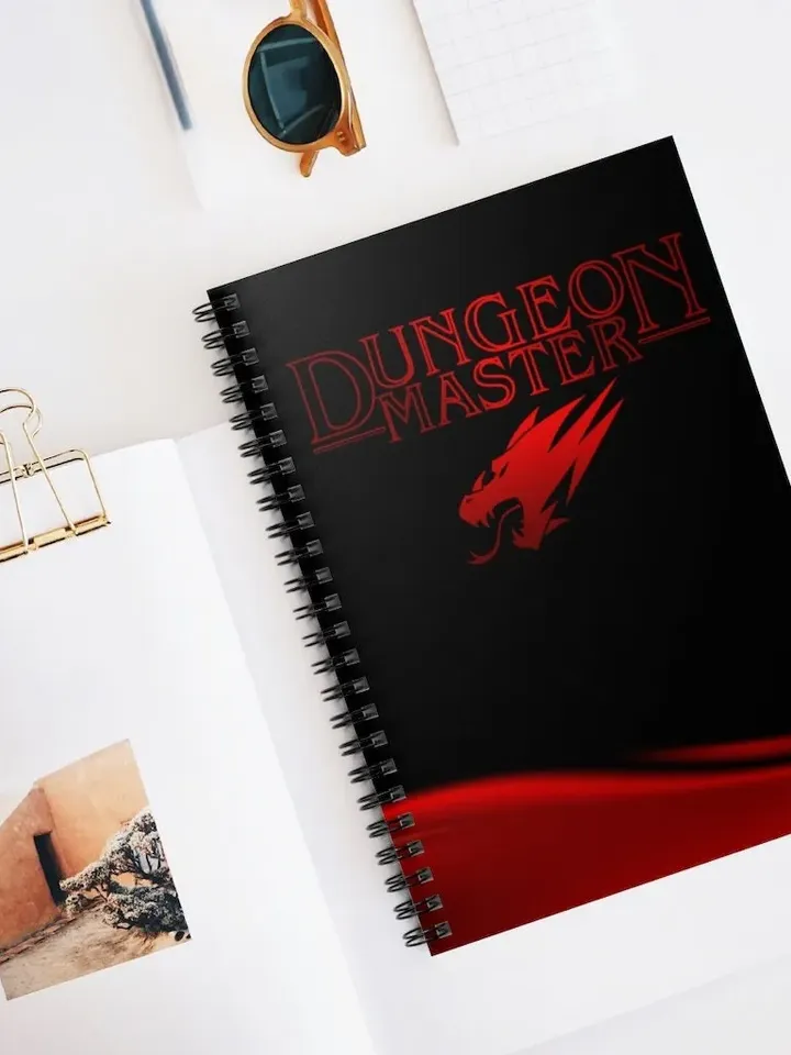 Dungeon Master 6X8" Spiral Notebook | Ruled Line Dungeons & Dragons Notebook, Dragon Journal, DM Diary Logbook